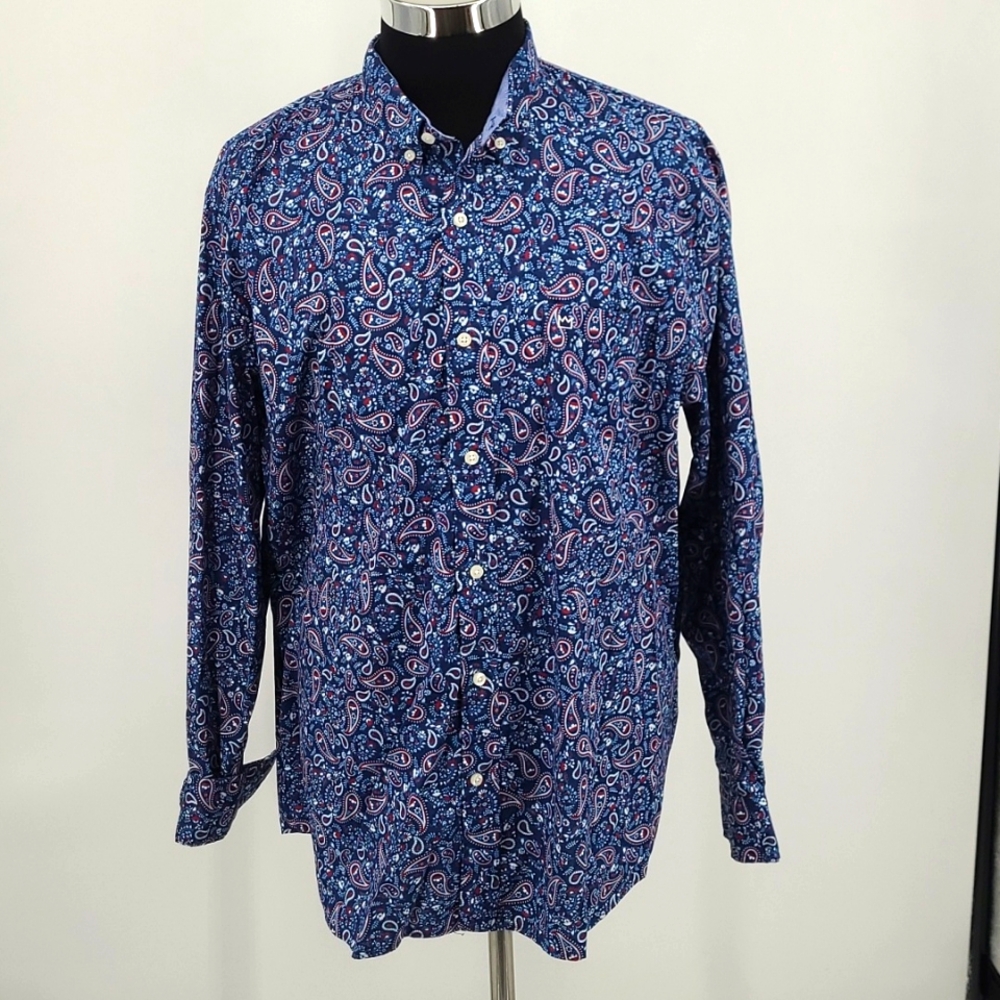 Crown & Ivy Classic Fit Long Sleeve Button Down Men's Size XL